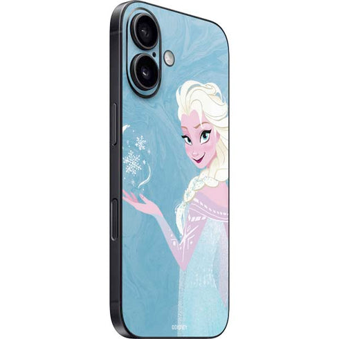 Disney Frozen Ice Blue Elsa Art iPhone 16 Skin