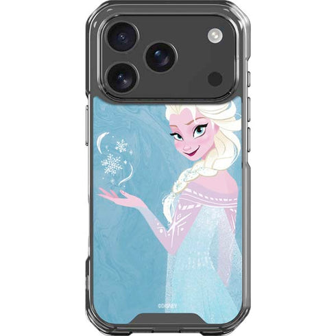 Disney Frozen Ice Blue Elsa Art iPhone 18 Pro Clear Case