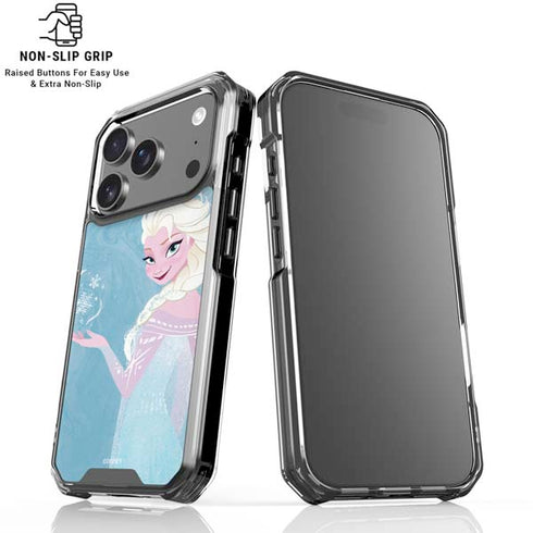 Disney Frozen Ice Blue Elsa Art iPhone 18 Pro Clear Case