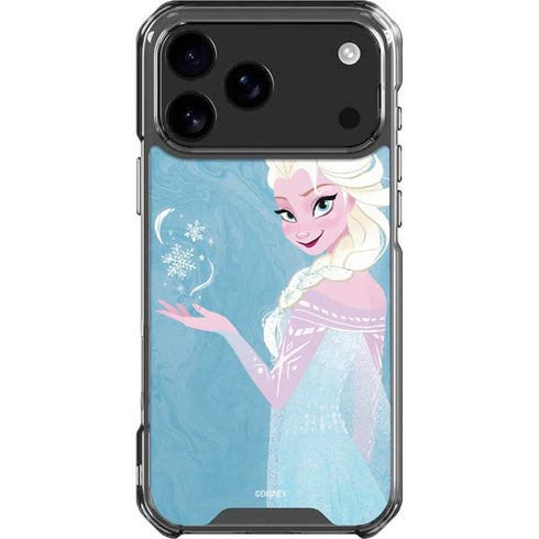 Disney Frozen Ice Blue Elsa Art iPhone 18 Pro Max Clear Case