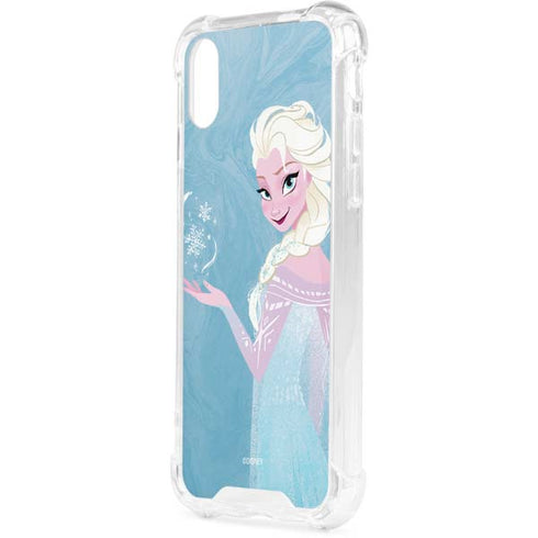 Disney Frozen Ice Blue Elsa Art iPhone XS Clear Case