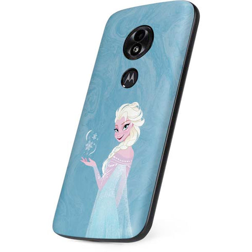 Disney Frozen Ice Blue Elsa Art Moto E5 Play Skin