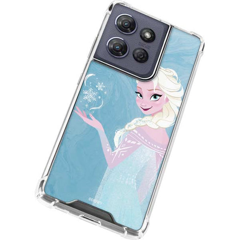 Disney Frozen Ice Blue Elsa Art Moto G Power 5G (2025) Clear Case