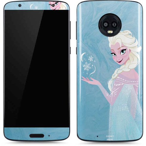 Disney Frozen Ice Blue Elsa Art Moto G6 Skin
