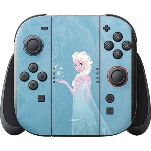 Disney Frozen Ice Blue Elsa Art Nintendo Switch 2 (2025) with Joy-Con Skin
