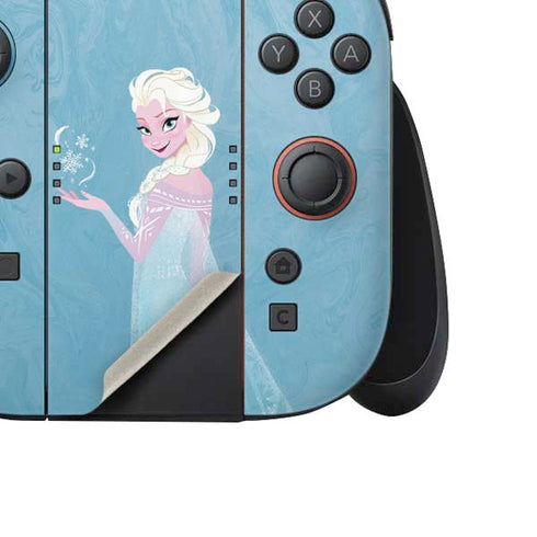 Disney Frozen Ice Blue Elsa Art Nintendo Switch 2 (2025) Joy-Con Controller Skin