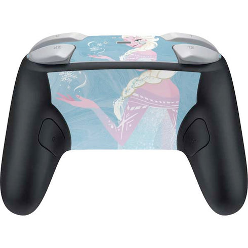 Disney Frozen Ice Blue Elsa Art Nintendo Switch 2 (2025) Pro Controller Skin