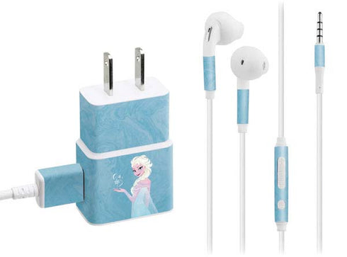 Disney Frozen Ice Blue Elsa Art Phone Charger Skin