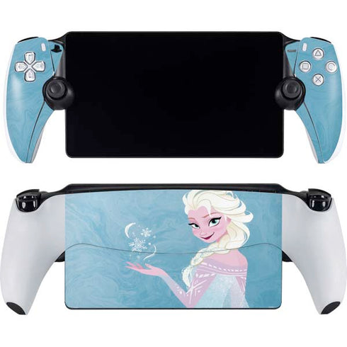 Disney Frozen Ice Blue Elsa Art PlayStation Portal Remote Player Skin