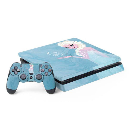 Disney Frozen Ice Blue Elsa Art PlayStation PS4 Skins