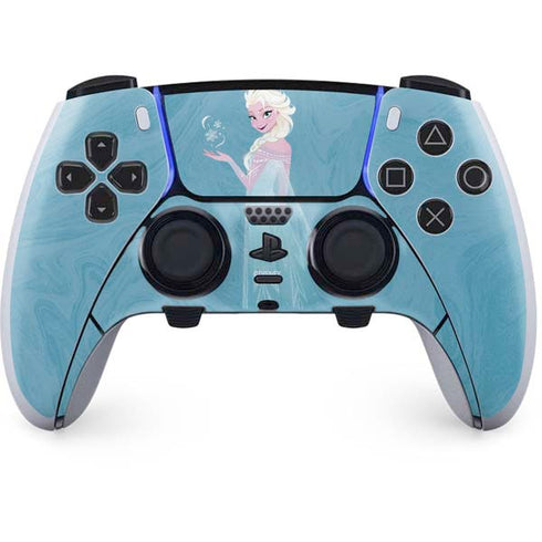 Disney Frozen Ice Blue Elsa Art PS5 DualSense Edge Pro Controller Skin
