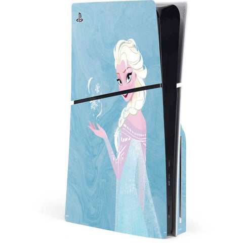 Disney Frozen Ice Blue Elsa Art PlayStation PS5 Skins
