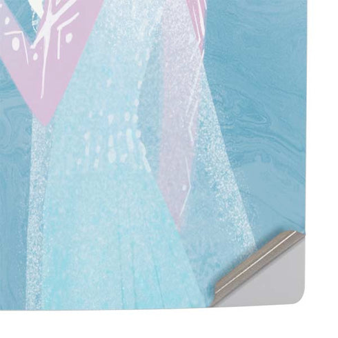 Disney Frozen Ice Blue Elsa Art PS5 Slim Digital Edition Console Skin