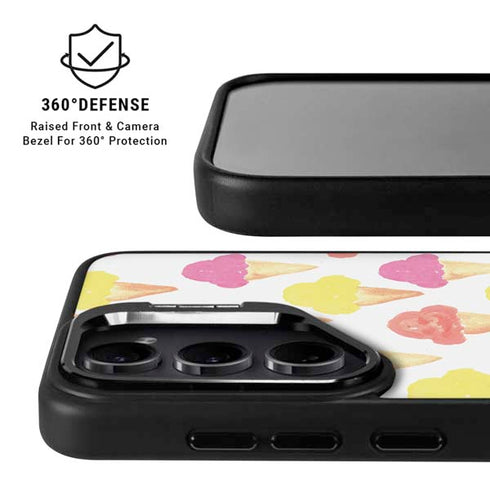 Bouffants and Broken Hearts Ice Cream Galaxy S25 Plus Kickstand Case