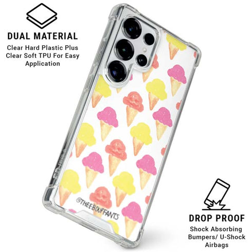 Bouffants and Broken Hearts Ice Cream Galaxy S25 Ultra Clear Case