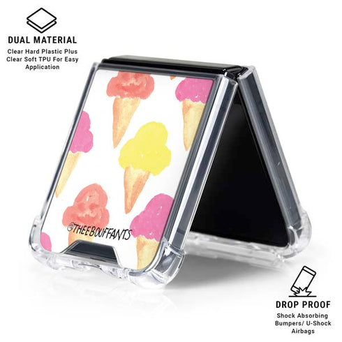 Bouffants and Broken Hearts Ice Cream Galaxy Z Flip6 Clear Case
