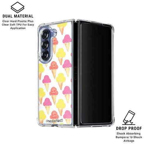Bouffants and Broken Hearts Ice Cream Galaxy Z Fold6 Clear Case
