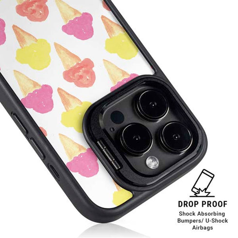 Bouffants and Broken Hearts Ice Cream iPhone 15 Pro Kickstand Case