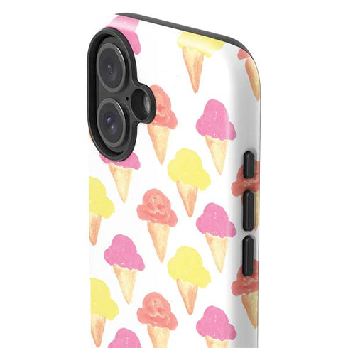 Bouffants and Broken Hearts Ice Cream iPhone 16 Plus Impact Case