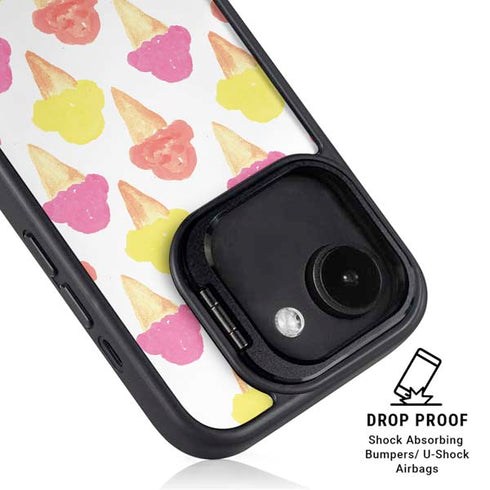 Bouffants and Broken Hearts Ice Cream iPhone 16e Kickstand Case
