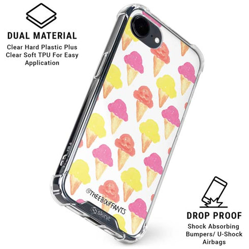Bouffants and Broken Hearts Ice Cream iPhone 16e Clear Case