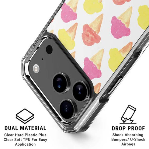 Bouffants and Broken Hearts Ice Cream iPhone 18 Pro Clear Case