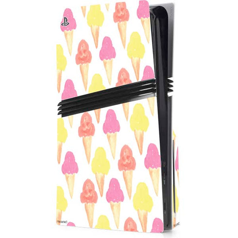 Bouffants and Broken Hearts Ice Cream PS5 Pro Disk Console Skin