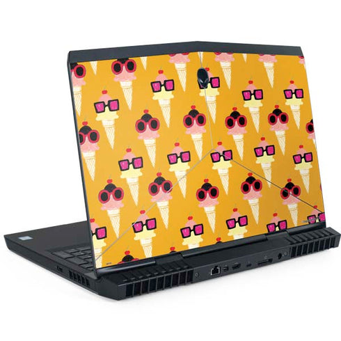 Bouffants and Broken Hearts Ice Cream with Shades Dell Alienware Skin