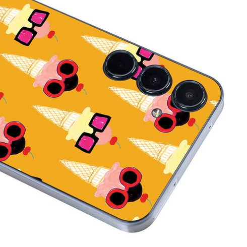 Bouffants and Broken Hearts Ice Cream with Shades Galaxy A35 5G Skin