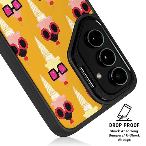 Bouffants and Broken Hearts Ice Cream with Shades Galaxy S25 Kickstand Case