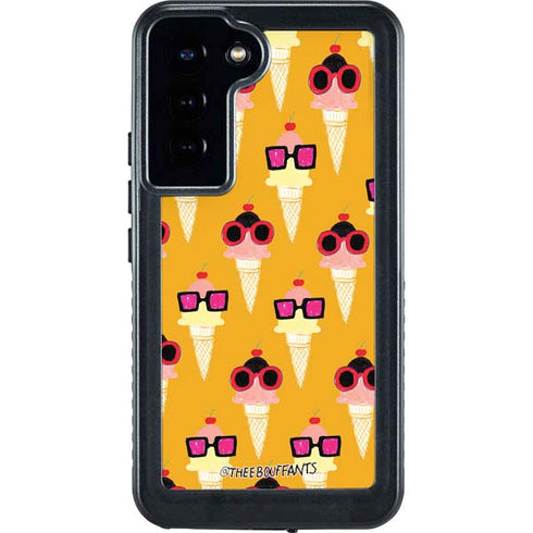 Bouffants and Broken Hearts Ice Cream with Shades Galaxy S24 Plus Waterproof Case