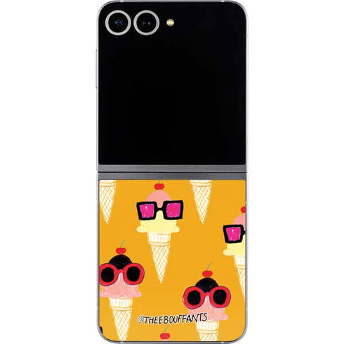 Bouffants and Broken Hearts Ice Cream with Shades Galaxy Z Flip6 Skin
