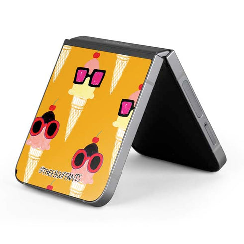 Bouffants and Broken Hearts Ice Cream with Shades Galaxy Z Flip6 Skin