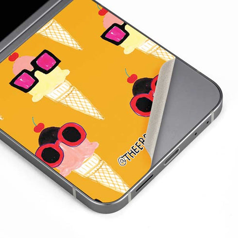 Bouffants and Broken Hearts Ice Cream with Shades Galaxy Z Flip6 Skin