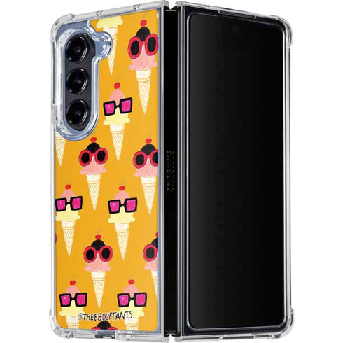 Bouffants and Broken Hearts Ice Cream with Shades Galaxy Z Fold5 5G Clear Case