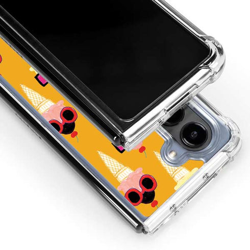 Bouffants and Broken Hearts Ice Cream with Shades Galaxy Z Fold5 5G Clear Case