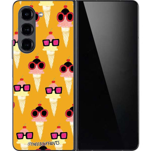 Bouffants and Broken Hearts Ice Cream with Shades Galaxy Z Fold5 5G Skin