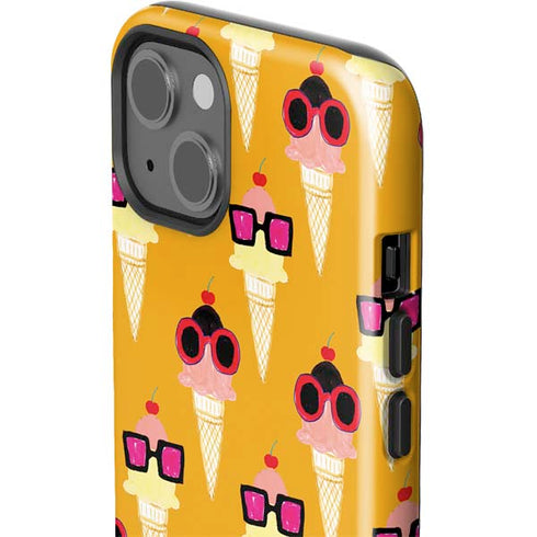 Bouffants and Broken Hearts Ice Cream with Shades iPhone 15 Impact Case