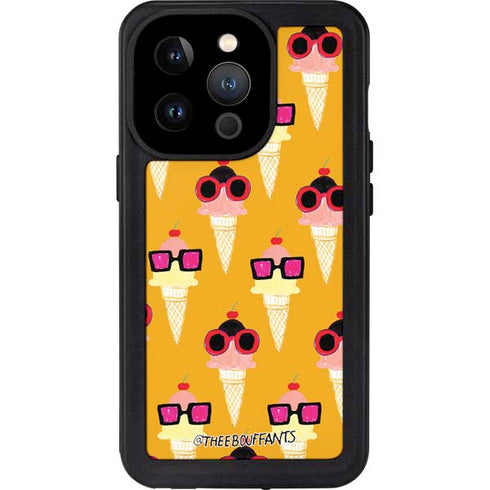 Bouffants and Broken Hearts Ice Cream with Shades iPhone 15 Pro Waterproof Case
