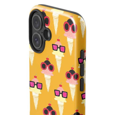 Bouffants and Broken Hearts Ice Cream with Shades iPhone 16 Impact Case