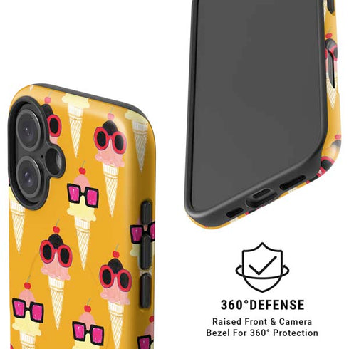 Bouffants and Broken Hearts Ice Cream with Shades iPhone 16 Magsafe Impact Case