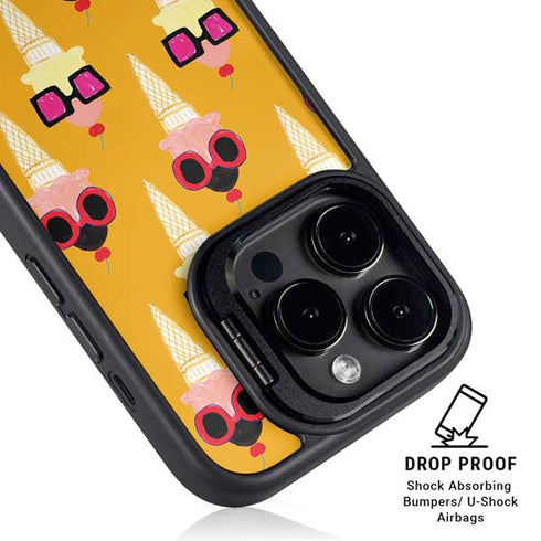 Bouffants and Broken Hearts Ice Cream with Shades iPhone 16 Pro Kickstand Case