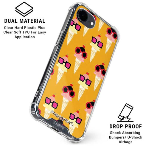 Bouffants and Broken Hearts Ice Cream with Shades iPhone 16e Clear Case