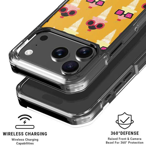 Bouffants and Broken Hearts Ice Cream with Shades iPhone 18 Pro Clear Case
