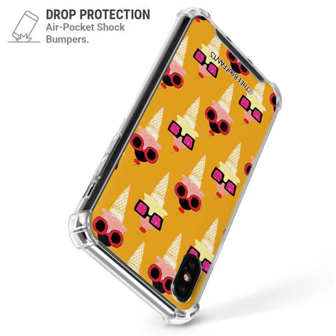 Bouffants and Broken Hearts Ice Cream with Shades iPhone X/XS Clear Case