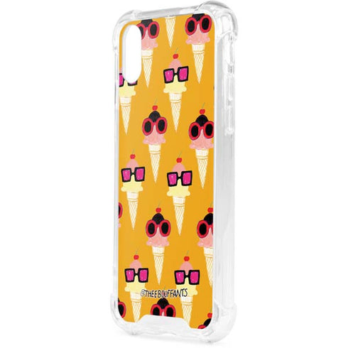 Bouffants and Broken Hearts Ice Cream with Shades iPhone XS Clear Case