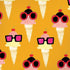 Bouffants and Broken Hearts Ice Cream with Shades iPhone XS Skin