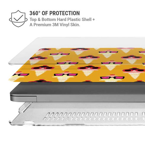 Bouffants and Broken Hearts Ice Cream with Shades MacBook Pro 14in (2021-24) Case plus Skin