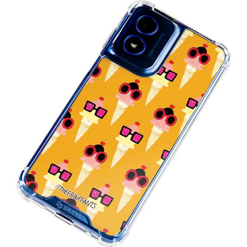 Bouffants and Broken Hearts Ice Cream with Shades Moto G Play 4G (2024) Clear Case