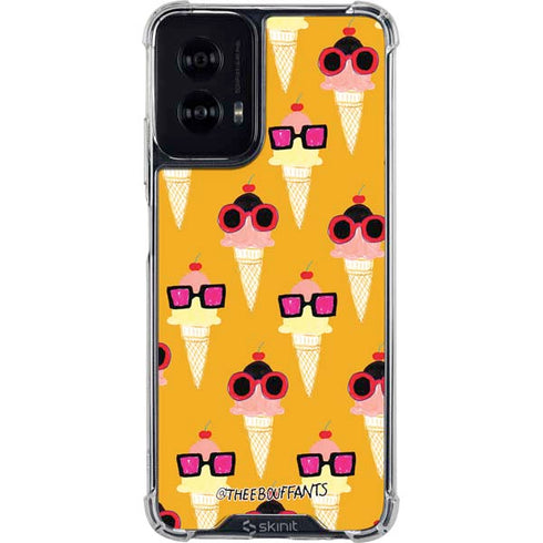 Bouffants and Broken Hearts Ice Cream with Shades Moto G Power 5G (2024) Clear Case